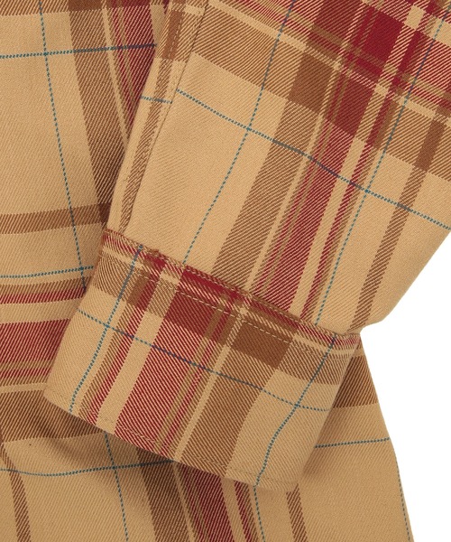 UNION STATION（ユニオンステーション）の「綾ネルチェックシャツ（シャツ/ブラウス・メンズ・ベージュ・S/M/L）」の5枚目の写真