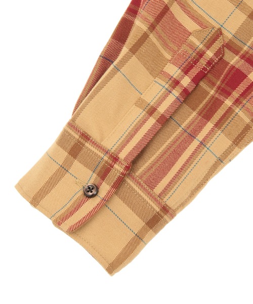 UNION STATION（ユニオンステーション）の「綾ネルチェックシャツ（シャツ/ブラウス・メンズ・ベージュ・S/M/L）」の12枚目の写真