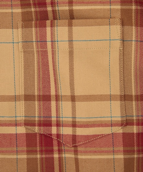 UNION STATION（ユニオンステーション）の「綾ネルチェックシャツ（シャツ/ブラウス・メンズ・ベージュ・S/M/L）」の6枚目の写真