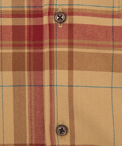 UNION STATION（ユニオンステーション）の「綾ネルチェックシャツ（シャツ/ブラウス・メンズ・ベージュ・S/M/L）」の7枚目の写真