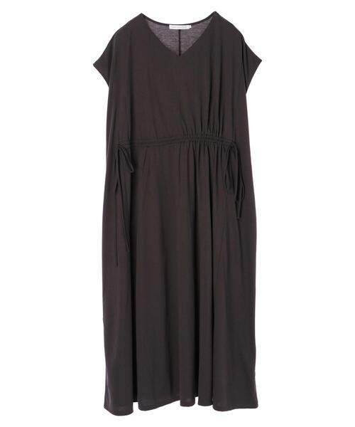 AMERICAN HOLIC(アメリカンホリック)の「ドロストギャザーVネックカットワンピース(ワンピース・レディース・チャコールグレー/ブルー/グレイッシュベージュ・M/L)」の11枚目の写真