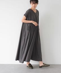 AMERICAN HOLIC | ドロストギャザーVネックカットワンピース(ワンピース)