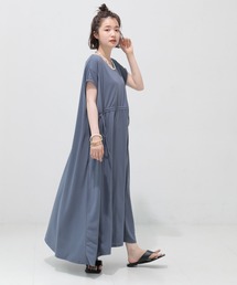 AMERICAN HOLIC | ドロストギャザーVネックカットワンピース(ワンピース)