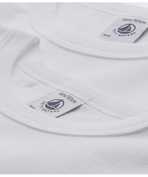 PETIT BATEAU（プチバトー）の「ホワイトＴシャツ２枚組（Tシャツ/カットソー・メンズ・その他・LARGE/SMALL/MEDIUM）」の3枚目の写真