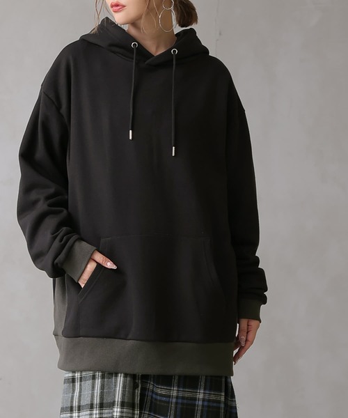 osharewalker（オシャレウォーカー）の「【廃盤】『微配色スウェットパーカー』（パーカー・メンズ・ブラック/グレイッシュベージュ/グレイッシュブルー・2/3）」の2枚目の写真