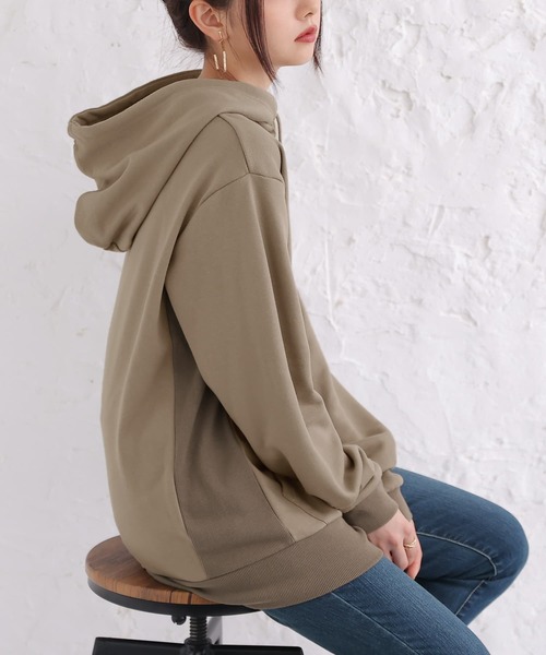 osharewalker（オシャレウォーカー）の「【廃盤】『微配色スウェットパーカー』（パーカー・メンズ・ブラック/グレイッシュベージュ/グレイッシュブルー・2/3）」の12枚目の写真