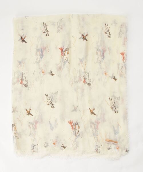 MAISON SCOTCH（メゾンスコッチ）の「アートワーク プリントスカーフ【162578】（ストール/ショール・レディース・アイボリー/ブラウン系その他・FREE）」の3枚目の写真