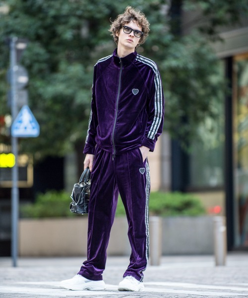 Buffalo Bobs（バッファローボブズ）の「VELOUR TRACK-PANTS(ベロア トラックパンツ)ベロア ジャージー パンツ（その他パンツ・メンズ・パープル/ブラック・2-3/1-2）」の11枚目の写真