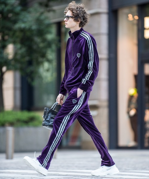 Buffalo Bobs（バッファローボブズ）の「VELOUR TRACK-PANTS(ベロア トラックパンツ)ベロア ジャージー パンツ（その他パンツ・メンズ・パープル/ブラック・2-3/1-2）」の12枚目の写真