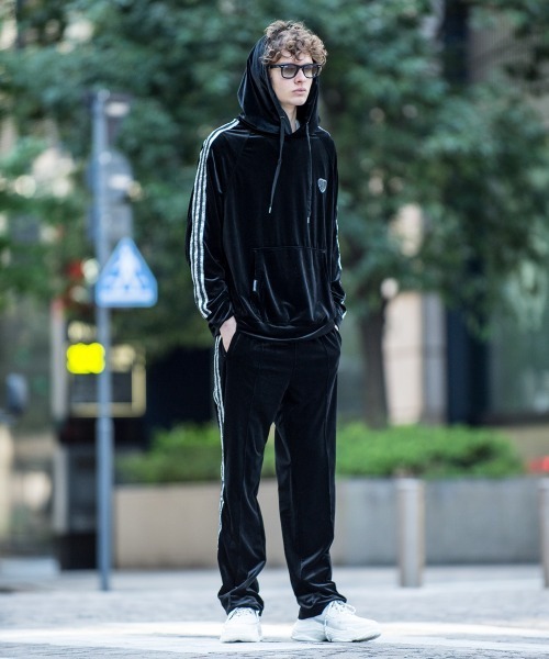 Buffalo Bobs（バッファローボブズ）の「VELOUR TRACK-PANTS(ベロア トラックパンツ)ベロア ジャージー パンツ（その他パンツ・メンズ・パープル/ブラック・2-3/1-2）」の18枚目の写真
