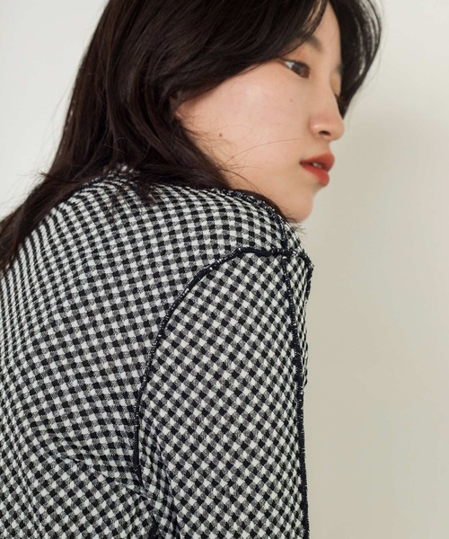 w closet（ダブルクローゼット）の「チェック柄ジャガードハイネック（Tシャツ/カットソー・レディース・パープル/オフホワイト/ブラウン系その他・FREE）」の20枚目の写真