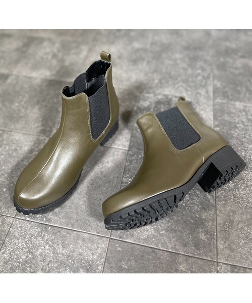 Mafmof（マフモフ）の「Mafmof(マフモフ) 雨晴れ兼用♪防水タンクソールサイドゴア ブーツ（ブーツ・レディース・ブラック系その他/ブラック/ダークブラウン/カーキ/ホワイト・S/M/L/LL）」の21枚目の写真