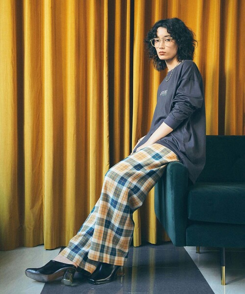 MATURED(マチュアード)の「【MATURED】チェックワイドパンツ(その他パンツ・レディース・ブルー/イエロー・2/1)」の10枚目の写真