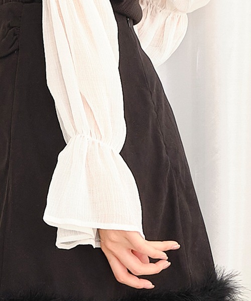 TITTY&CO.(ティティーアンドコー)の「ラメスリーブカットトップス(その他トップス・レディース・ライトブルー/ブラック/ピンク・FREE)」の10枚目の写真