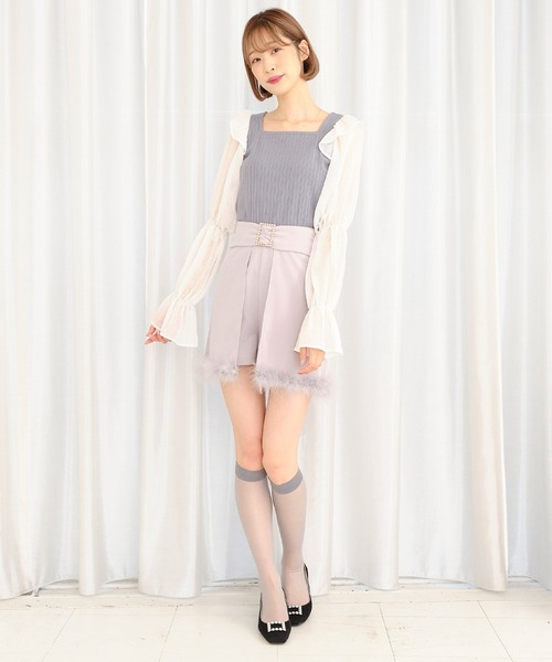 TITTY&CO.(ティティーアンドコー)の「ラメスリーブカットトップス(その他トップス・レディース・ライトブルー/ブラック/ピンク・FREE)」の13枚目の写真