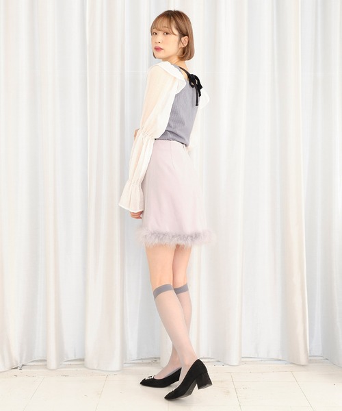 TITTY&CO.(ティティーアンドコー)の「ラメスリーブカットトップス(その他トップス・レディース・ライトブルー/ブラック/ピンク・FREE)」の9枚目の写真