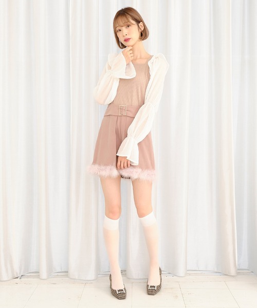 TITTY&CO.(ティティーアンドコー)の「ラメスリーブカットトップス(その他トップス・レディース・ライトブルー/ブラック/ピンク・FREE)」の14枚目の写真