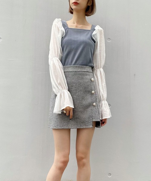 TITTY&CO.(ティティーアンドコー)の「ラメスリーブカットトップス(その他トップス・レディース・ライトブルー/ブラック/ピンク・FREE)」の17枚目の写真