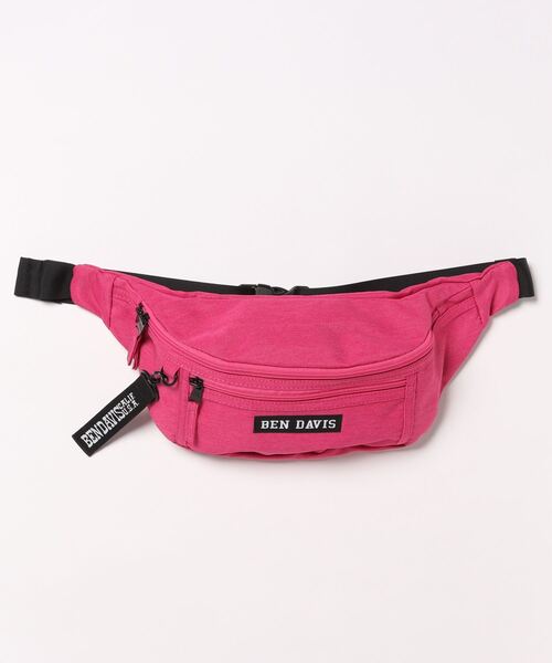 BEN DAVIS（ベンデイビス）の「【BEN DAVIS/ベンデイビス】普段遣い抜群なヘビロテデザイン ワンポイントブランドロゴ入り ユニセックスデザイン ブランドネームリボン付き ウエストバッグ（ボディバッグ/ウエストポーチ・メンズ・レッド/イエロー/ブラック/ピンク/パープル/レッド系その他/グリーン/ライトピンク・FREE）」の7枚目の写真