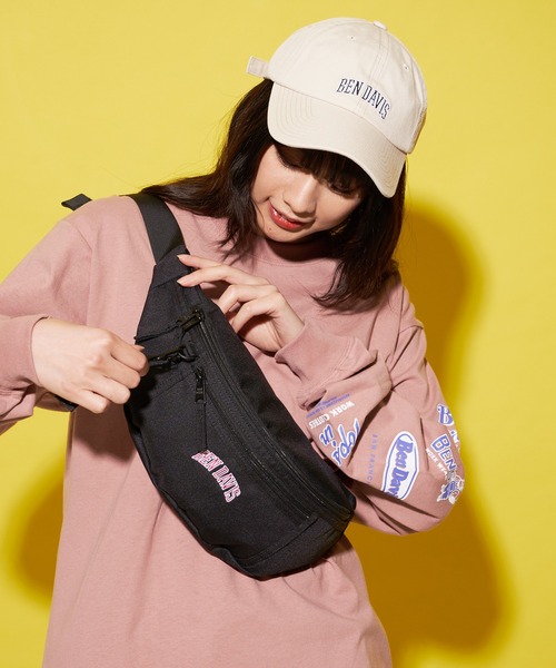 BEN DAVIS（ベンデイビス）の「【BEN DAVIS/ベンデイビス】普段遣い抜群なヘビロテデザイン ワンポイントブランドロゴ入り ユニセックスデザイン ブランドネームリボン付き ウエストバッグ（ボディバッグ/ウエストポーチ・メンズ・レッド/イエロー/ブラック/ピンク/パープル/レッド系その他/グリーン/ライトピンク・FREE）」の8枚目の写真