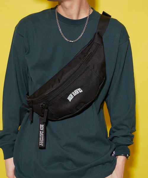 BEN DAVIS（ベンデイビス）の「【BEN DAVIS/ベンデイビス】普段遣い抜群なヘビロテデザイン ワンポイントブランドロゴ入り ユニセックスデザイン ブランドネームリボン付き ウエストバッグ（ボディバッグ/ウエストポーチ・メンズ・レッド/イエロー/ブラック/ピンク/パープル/レッド系その他/グリーン/ライトピンク・FREE）」の3枚目の写真