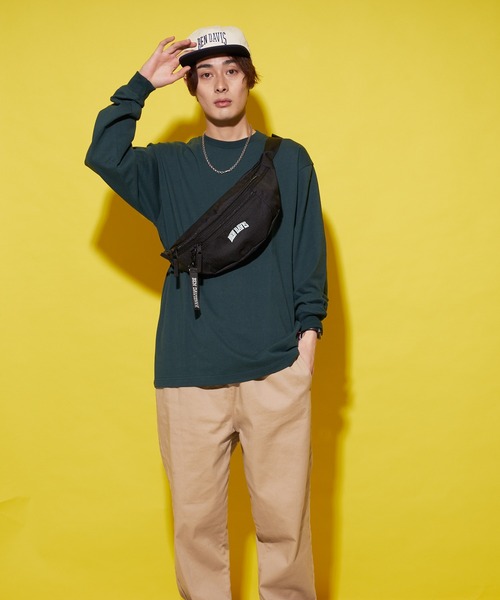 BEN DAVIS（ベンデイビス）の「【BEN DAVIS/ベンデイビス】普段遣い抜群なヘビロテデザイン ワンポイントブランドロゴ入り ユニセックスデザイン ブランドネームリボン付き ウエストバッグ（ボディバッグ/ウエストポーチ・メンズ・レッド/イエロー/ブラック/ピンク/パープル/レッド系その他/グリーン/ライトピンク・FREE）」の12枚目の写真