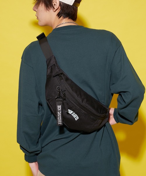 BEN DAVIS（ベンデイビス）の「【BEN DAVIS/ベンデイビス】普段遣い抜群なヘビロテデザイン ワンポイントブランドロゴ入り ユニセックスデザイン ブランドネームリボン付き ウエストバッグ（ボディバッグ/ウエストポーチ・メンズ・レッド/イエロー/ブラック/ピンク/パープル/レッド系その他/グリーン/ライトピンク・FREE）」の16枚目の写真