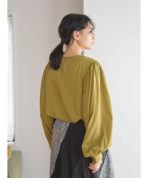 AMERICAN HOLIC（アメリカンホリック）の「ギャザースリーブブラウス（シャツ/ブラウス・レディース・オリーブ/ネイビー・M/L）」の12枚目の写真