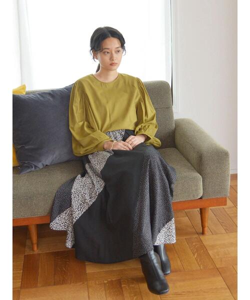 AMERICAN HOLIC（アメリカンホリック）の「ギャザースリーブブラウス（シャツ/ブラウス・レディース・オリーブ/ネイビー・M/L）」の15枚目の写真