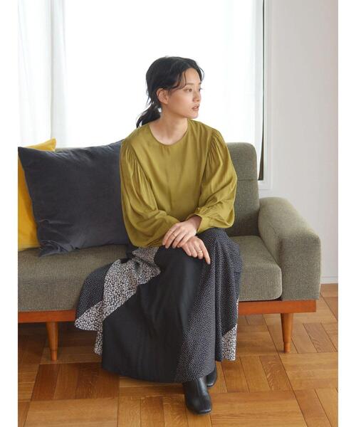 AMERICAN HOLIC（アメリカンホリック）の「ギャザースリーブブラウス（シャツ/ブラウス・レディース・オリーブ/ネイビー・M/L）」の10枚目の写真