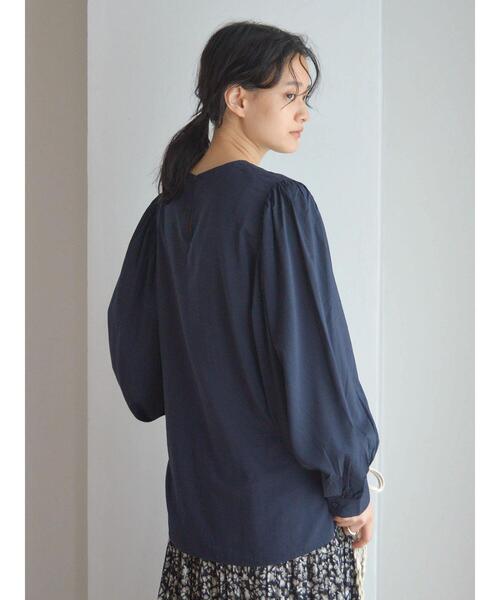 AMERICAN HOLIC（アメリカンホリック）の「ギャザースリーブブラウス（シャツ/ブラウス・レディース・オリーブ/ネイビー・M/L）」の13枚目の写真