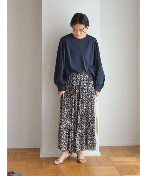 AMERICAN HOLIC（アメリカンホリック）の「ギャザースリーブブラウス（シャツ/ブラウス・レディース・オリーブ/ネイビー・M/L）」の4枚目の写真