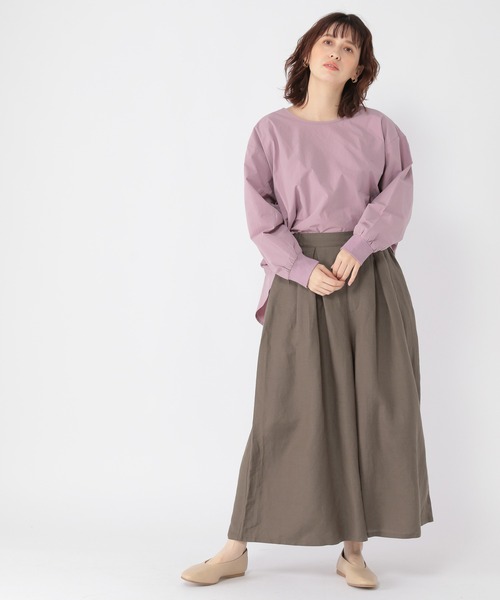 studio CLIP（スタディオクリップ）の「リネンレーヨンキレイめナチュラルスカーチョ（その他パンツ・レディース・カーキ/モカ・MEDIUM/LARGE）」の11枚目の写真