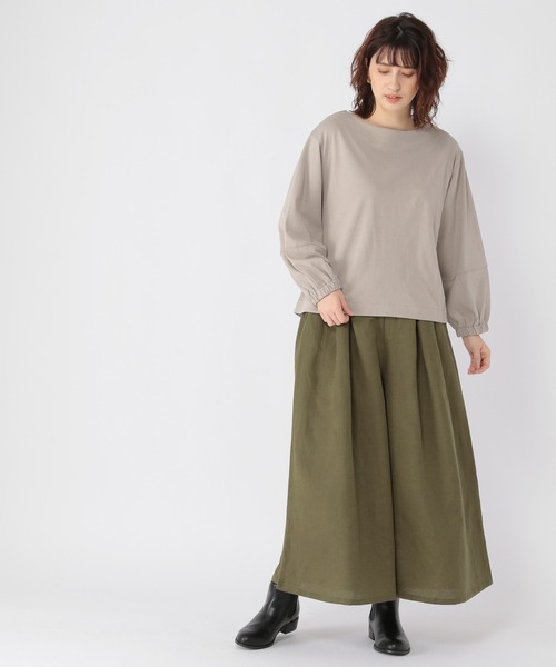 studio CLIP（スタディオクリップ）の「リネンレーヨンキレイめナチュラルスカーチョ（その他パンツ・レディース・カーキ/モカ・MEDIUM/LARGE）」の7枚目の写真