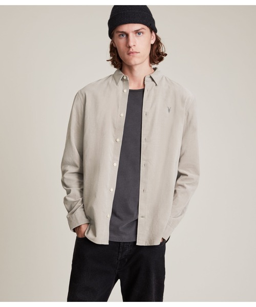 ALLSAINTS（オールセインツ）の「BIRCHWOOD RAMSKULL CORDUROY SHIRT | BIRCHWOOD ラムスカル コーデュロイ シャツ（シャツ/ブラウス・メンズ・グレー系その他・S/M/L/XS）」の12枚目の写真
