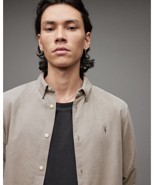 ALLSAINTS（オールセインツ）の「BIRCHWOOD RAMSKULL CORDUROY SHIRT | BIRCHWOOD ラムスカル コーデュロイ シャツ（シャツ/ブラウス・メンズ・グレー系その他・S/M/L/XS）」の10枚目の写真