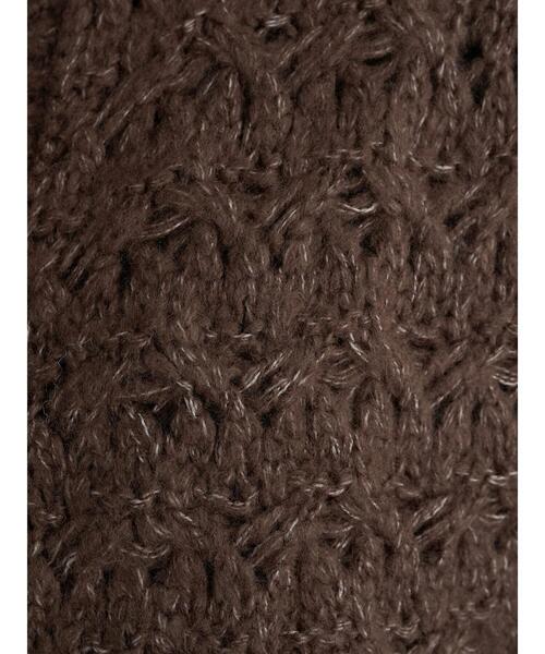 earth music&ecology（アースミュージックアンドエコロジー）の「ふんわりクルーネックニットカーディガン ＊（カーディガン/ボレロ・レディース・ホワイト系その他2/グリーン/ブラウン・FREE）」の4枚目の写真