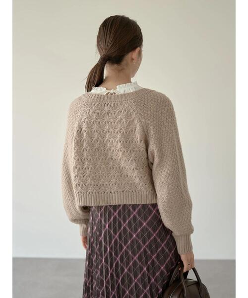 earth music&ecology（アースミュージックアンドエコロジー）の「ふんわりクルーネックニットカーディガン ＊（カーディガン/ボレロ・レディース・ホワイト系その他2/グリーン/ブラウン・FREE）」の22枚目の写真