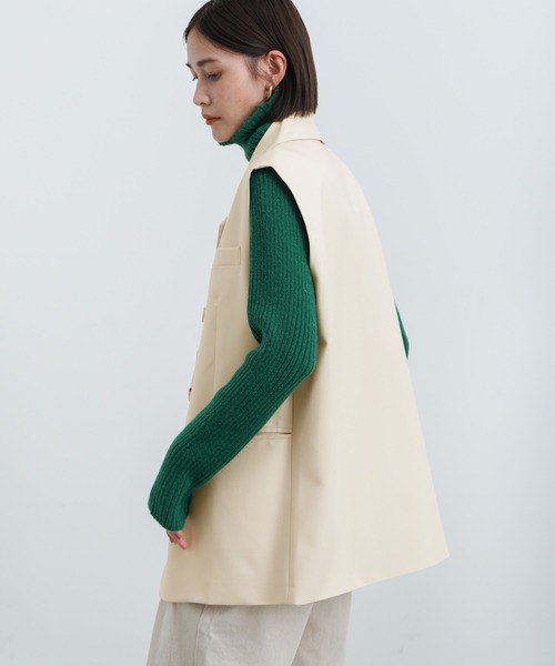 select MOCA(セレクトモカ)の「2021 AW テーラードダブルボタンジャケットベスト(ベスト・レディース・ホワイト/チャコールグレー・FREE)」の16枚目の写真