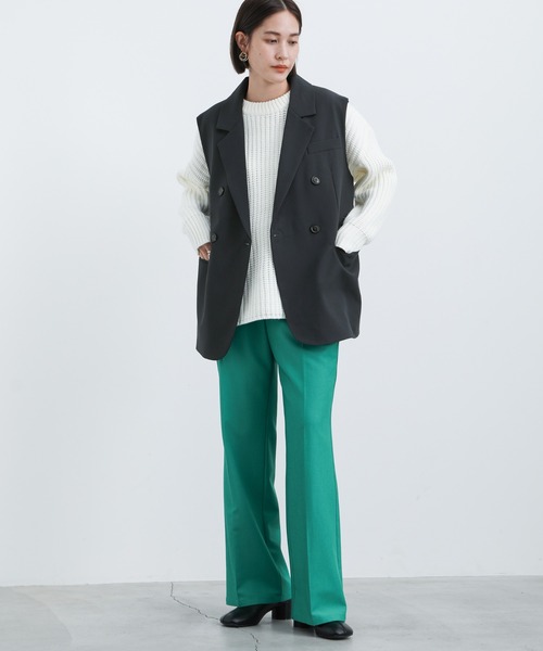 select MOCA(セレクトモカ)の「2021 AW テーラードダブルボタンジャケットベスト(ベスト・レディース・ホワイト/チャコールグレー・FREE)」の20枚目の写真