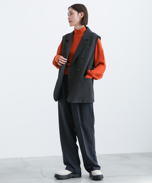 select MOCA(セレクトモカ)の「2021 AW テーラードダブルボタンジャケットベスト(ベスト・レディース・ホワイト/チャコールグレー・FREE)」の17枚目の写真