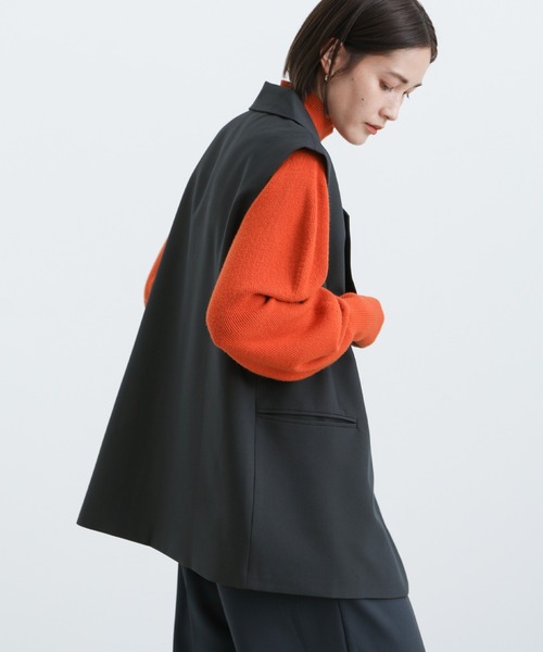 select MOCA(セレクトモカ)の「2021 AW テーラードダブルボタンジャケットベスト(ベスト・レディース・ホワイト/チャコールグレー・FREE)」の19枚目の写真