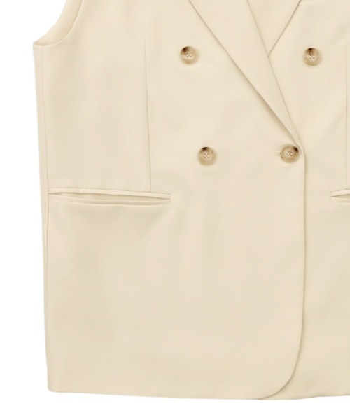 select MOCA(セレクトモカ)の「2021 AW テーラードダブルボタンジャケットベスト(ベスト・レディース・ホワイト/チャコールグレー・FREE)」の7枚目の写真