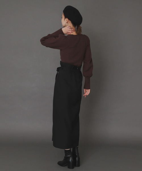 SENSE OF PLACE by URBAN RESEARCH(センスオブプレイスバイアーバンリサーチ)の「ウールライクハイウエストスカート(スカート・レディース・アイボリー/ブラウン系その他/ブラック系その他/イエロー/ブルー/ブラウン/ブラック・SMALL/X-SMALL/TALL/MEDIUM)」の11枚目の写真