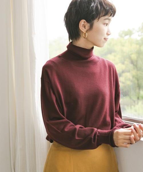 URBAN RESEARCH（アーバンリサーチ）の「カシミヤウールタートルニット（ニット/セーター・レディース・ブラック/パープル/オフホワイト/グリーン系その他・FREE）」の17枚目の写真