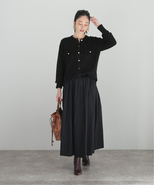 journal standard L'essage（ジャーナルスタンダードレサージュ）の「ポケットツキカーディガン◆（カーディガン/ボレロ・レディース・ブラック/レッド・FREE）」の3枚目の写真