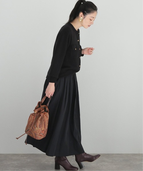 journal standard L'essage（ジャーナルスタンダードレサージュ）の「ポケットツキカーディガン◆（カーディガン/ボレロ・レディース・ブラック/レッド・FREE）」の4枚目の写真