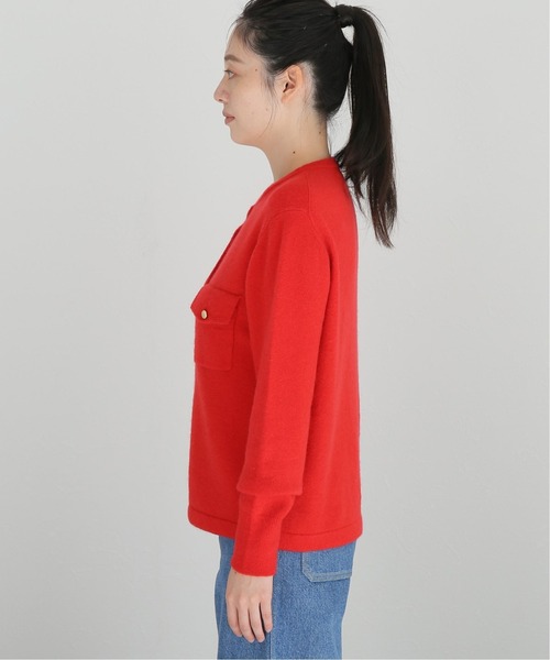 journal standard L'essage（ジャーナルスタンダードレサージュ）の「ポケットツキカーディガン◆（カーディガン/ボレロ・レディース・ブラック/レッド・FREE）」の10枚目の写真