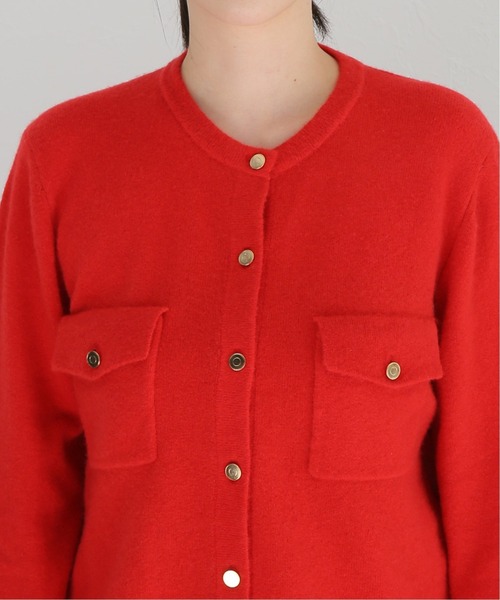 journal standard L'essage（ジャーナルスタンダードレサージュ）の「ポケットツキカーディガン◆（カーディガン/ボレロ・レディース・ブラック/レッド・FREE）」の12枚目の写真