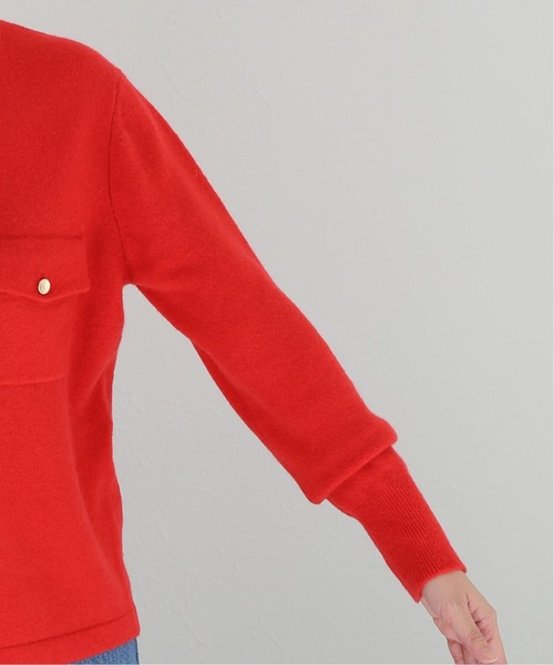 journal standard L'essage（ジャーナルスタンダードレサージュ）の「ポケットツキカーディガン◆（カーディガン/ボレロ・レディース・ブラック/レッド・FREE）」の14枚目の写真